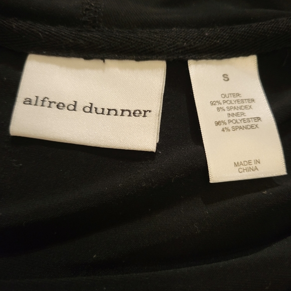 Alfred Dunner S Top with Cover Black Grey 3/4 Sleeve - Picture 12 of 12